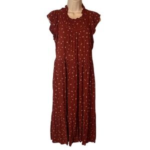 Universal‎ Thread Women's Prarie Floral Midi Dress Size M Pockets Cottagecore